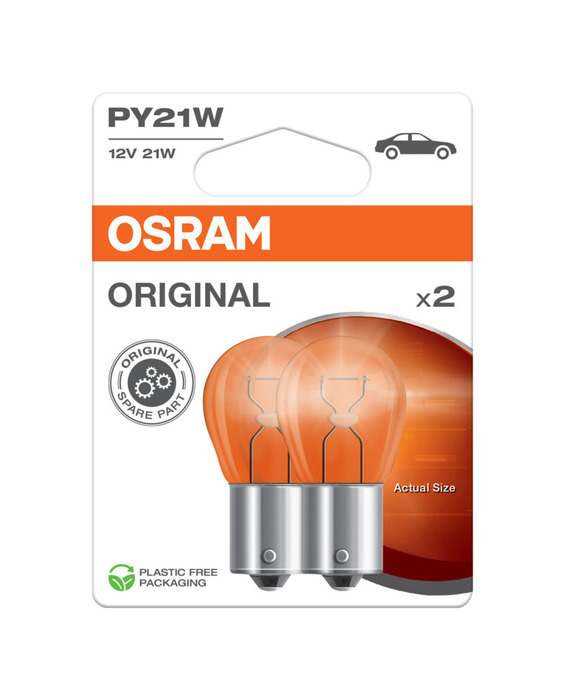 Osram lyspære til bil 21W - 2 stk. 